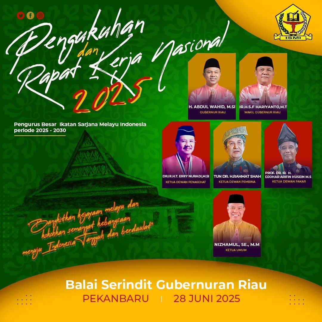 Pengukuhan dan Rapat Kerja Nasional (Rakernas) Pengurus Besar Ikatan Sarjana Melayu Indonesia Periode 2025–2030